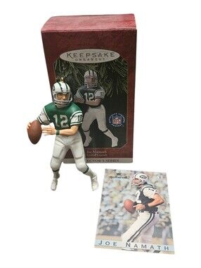 Vintage 1997 Hallmark Joe Namath NFL Football Legends Keepsake Ornament